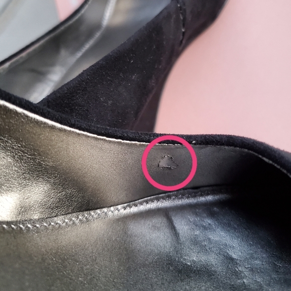 BANDOLINO Black Suede Business Casual Low Cocktail Wedges - Picture 14 of 15